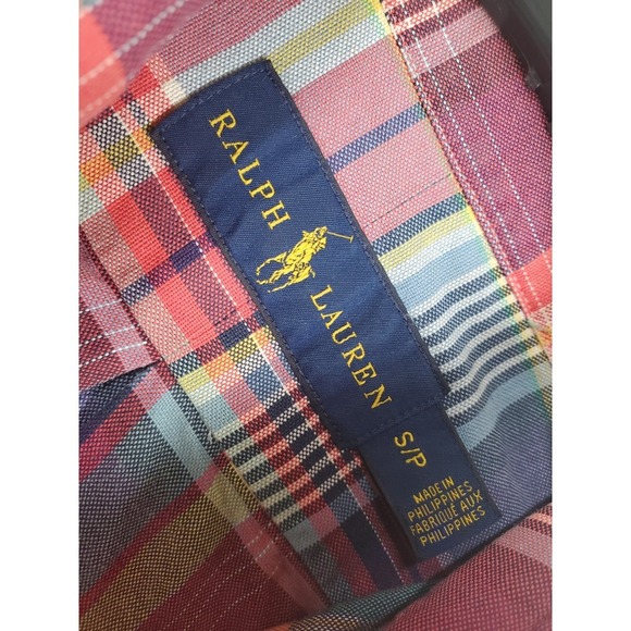 Ralph Lauren Check Oxford Shirt Mens S Scottish Tartan Plaid Button LS Pony Logo - Picture 3 of 10